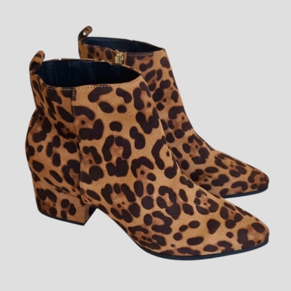 Leopard Print Ankle Boots